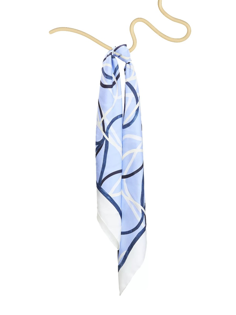 Cult Gaia Large Gaia's Painted Tendril-Print Silk Scarf | eBay
