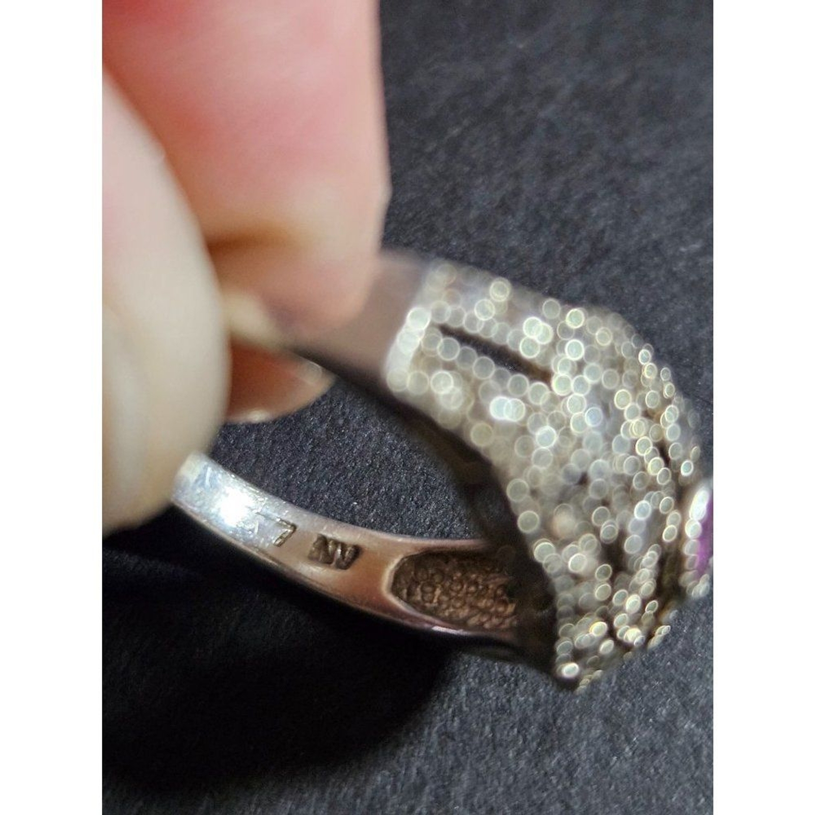 Vintage Avon sterling silver ruby ring - image 10