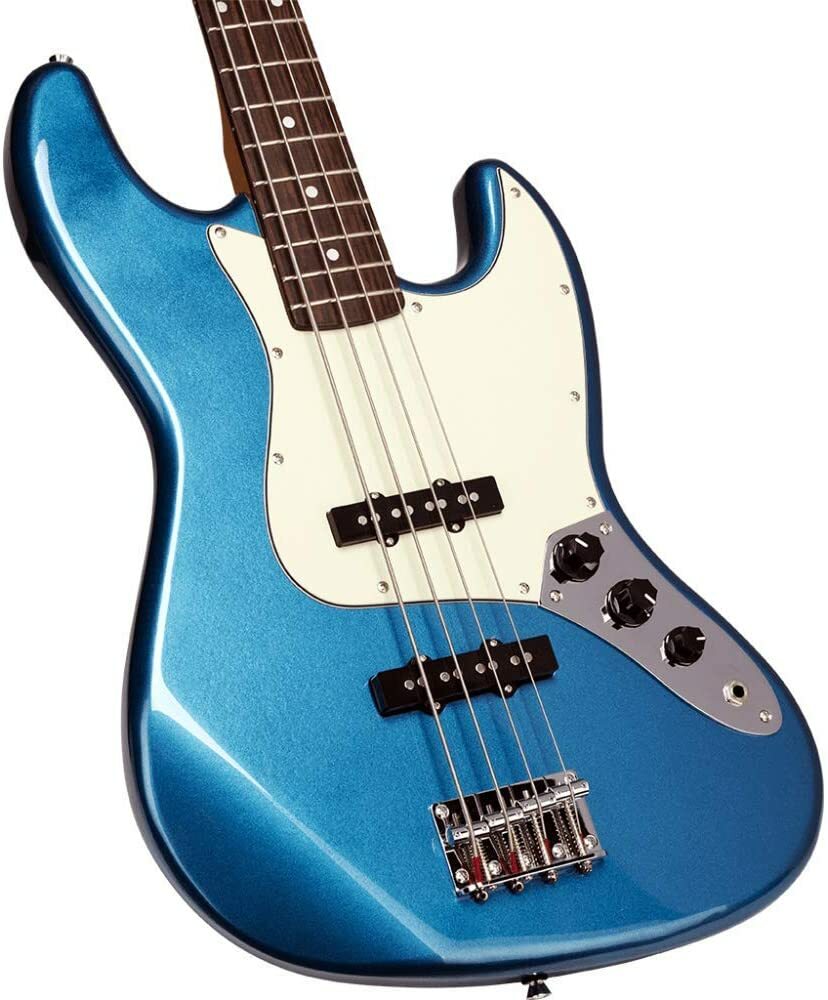 Electric Solid Body Bass Guitar JB style in Blue with Gig Bag by SX eBay