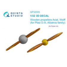 Quinta Studio 1/32 Axial Wolff Wooden Propellers for Roden kits