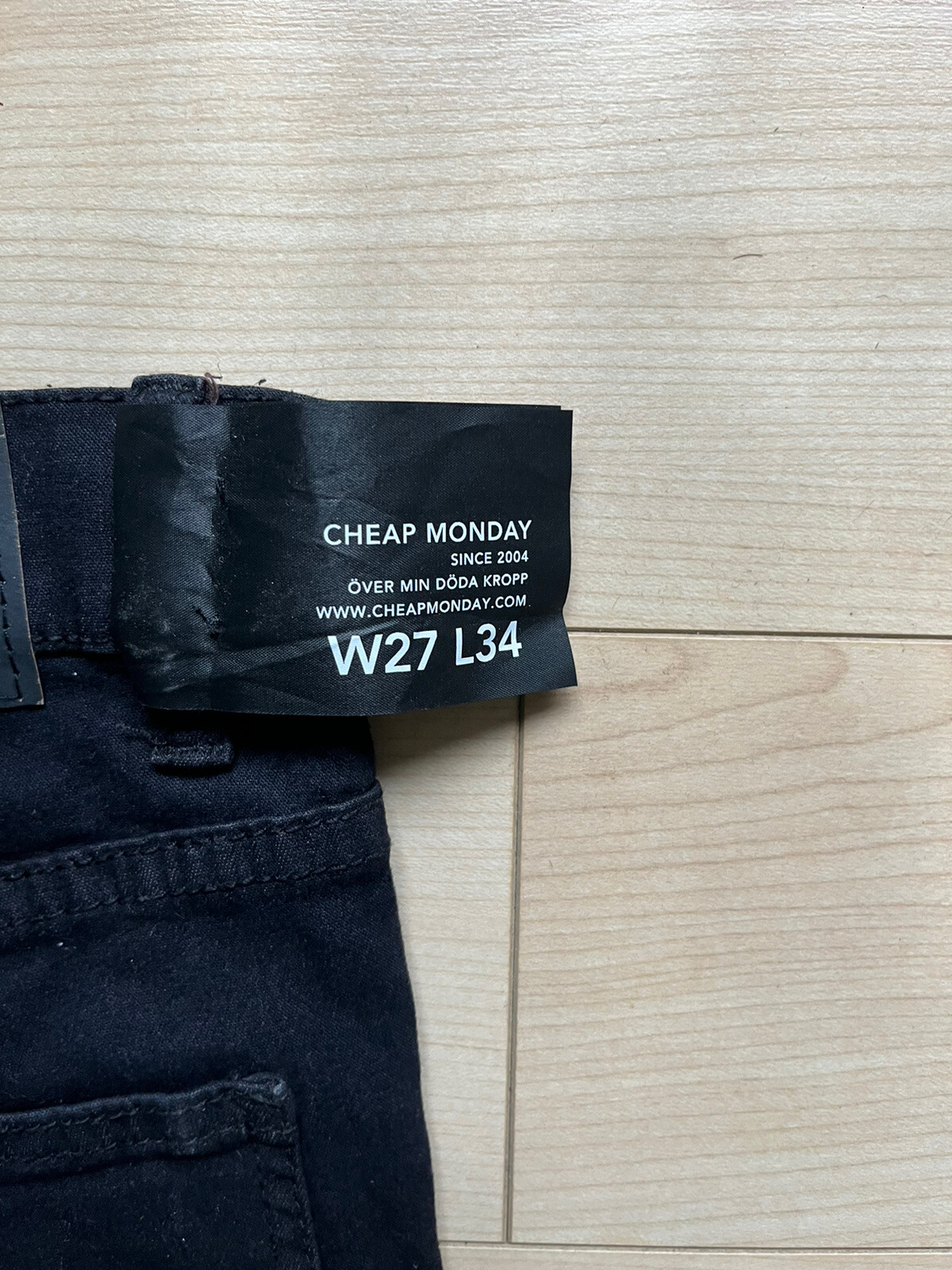 Black Cheap Monday Jeans W27 L34 image 4