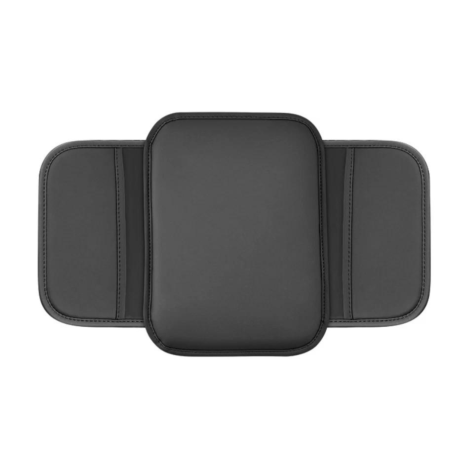 Cojín protector reposabrazos de asiento de cuero almohadilla de almacenamiento para accesorios interiores de automóviles Foto 3 de 4