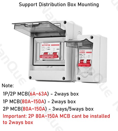 DC MCB Circuit Breaker Battery Protect Switch Positive Negative Short Circuit - Bild 16 von 18
