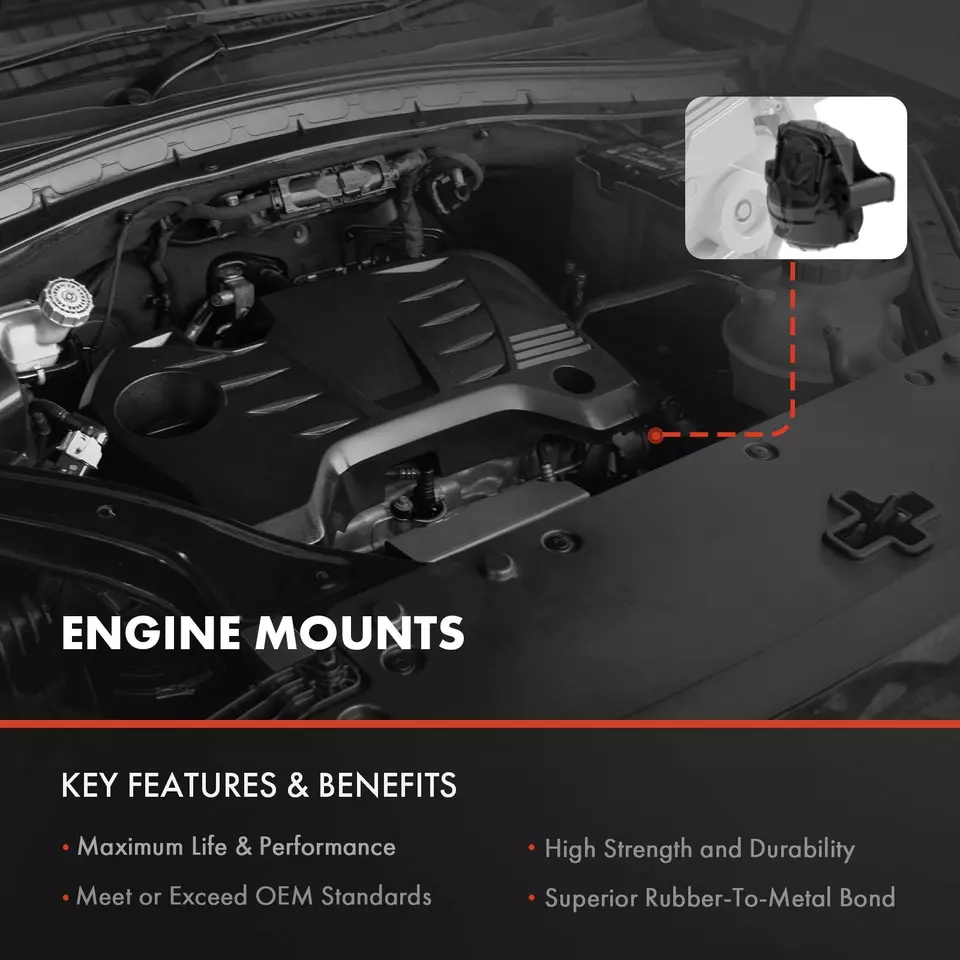 2x Montaje de motor para Chevy Malibu 1980-1983 Camaro GMC Pontiac Parisienne Foto 3 de 4