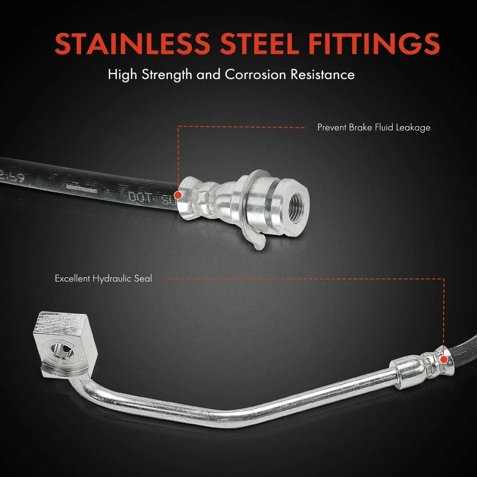 Manguera hidráulica de freno lateral delantero 2 piezas para chasis de autocaravana Ford F-53 1999-2001 Foto 4 de 4