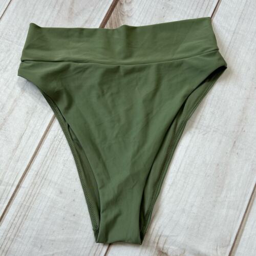 Aerie Women’s Green High Cut Cheeky Bikini Bottom - Medium - New with Tags! - Picture 1 of 4