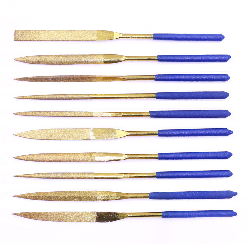 Diamond File 10-Piece 6-Inch Triangle Diamond Coated Needle File Set ...