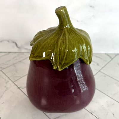 Vintage 1960'S Metlox Poppy Trail Purple Eggplant Cookie Jar