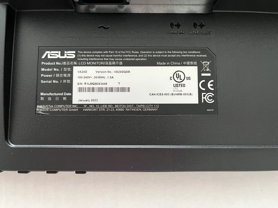 ASUS VA24DQSB- LED MONITOR FULL HD (1080p) - SCREEN 23.8", BLACK. - Image 3 of 4