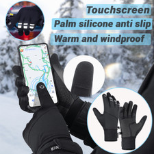 Winter Cycling Gloves Windproof Thermal Gloves Non-Slip Palm Touch Screen Gloves
