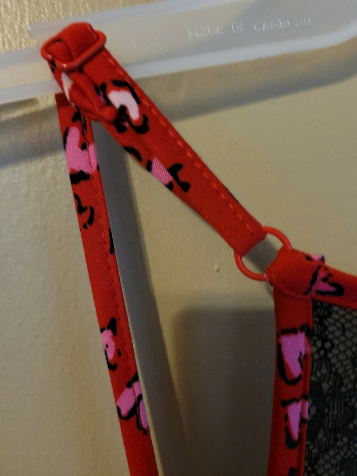 UNDERCOVER ABITO CHEMISE TESORI SEGRETI CUORI ROSSI PIZZO NERO RASOIO SCHIENA NUOVO CON ETICHETTE TAGLIA M