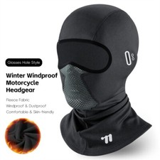 WEST BIKING Winter Fleece Balaclava Hat Face Mask Cycling Headgear Cap Black