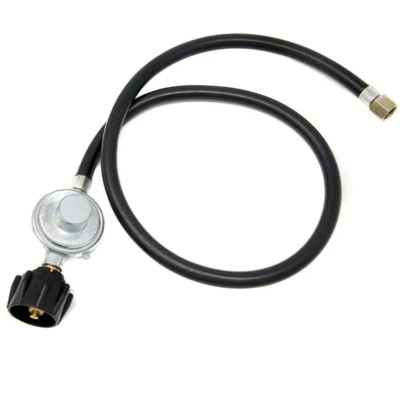 NEW Heavy-Duty 3 Ft. Propane Regulator and Hose   Secure Universal Fit