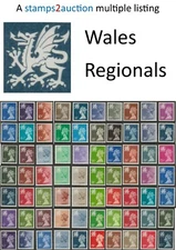 Wales regionals MINT 1971-93 decimal currency W14-W69 MNH - multiple listing