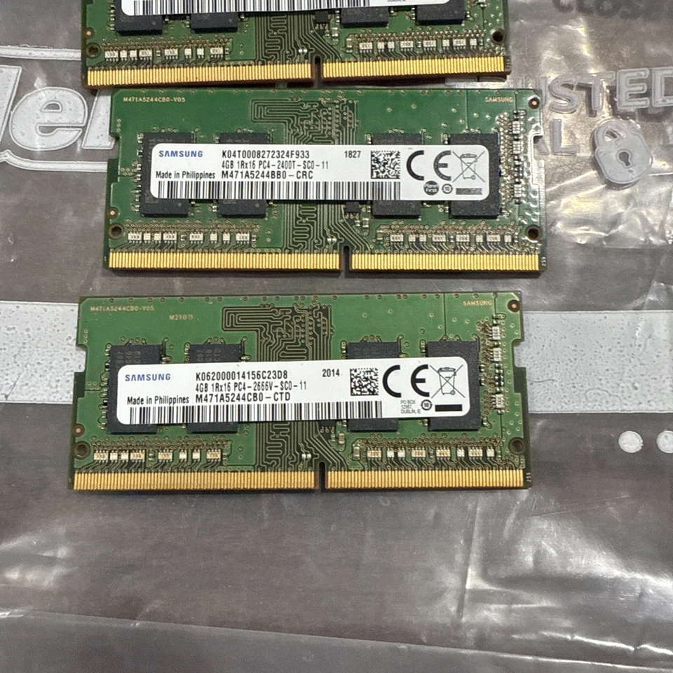(x3) Samsung 4GB 1Rx16 PC4-2400T-SC0-11 Foto 3 de 3
