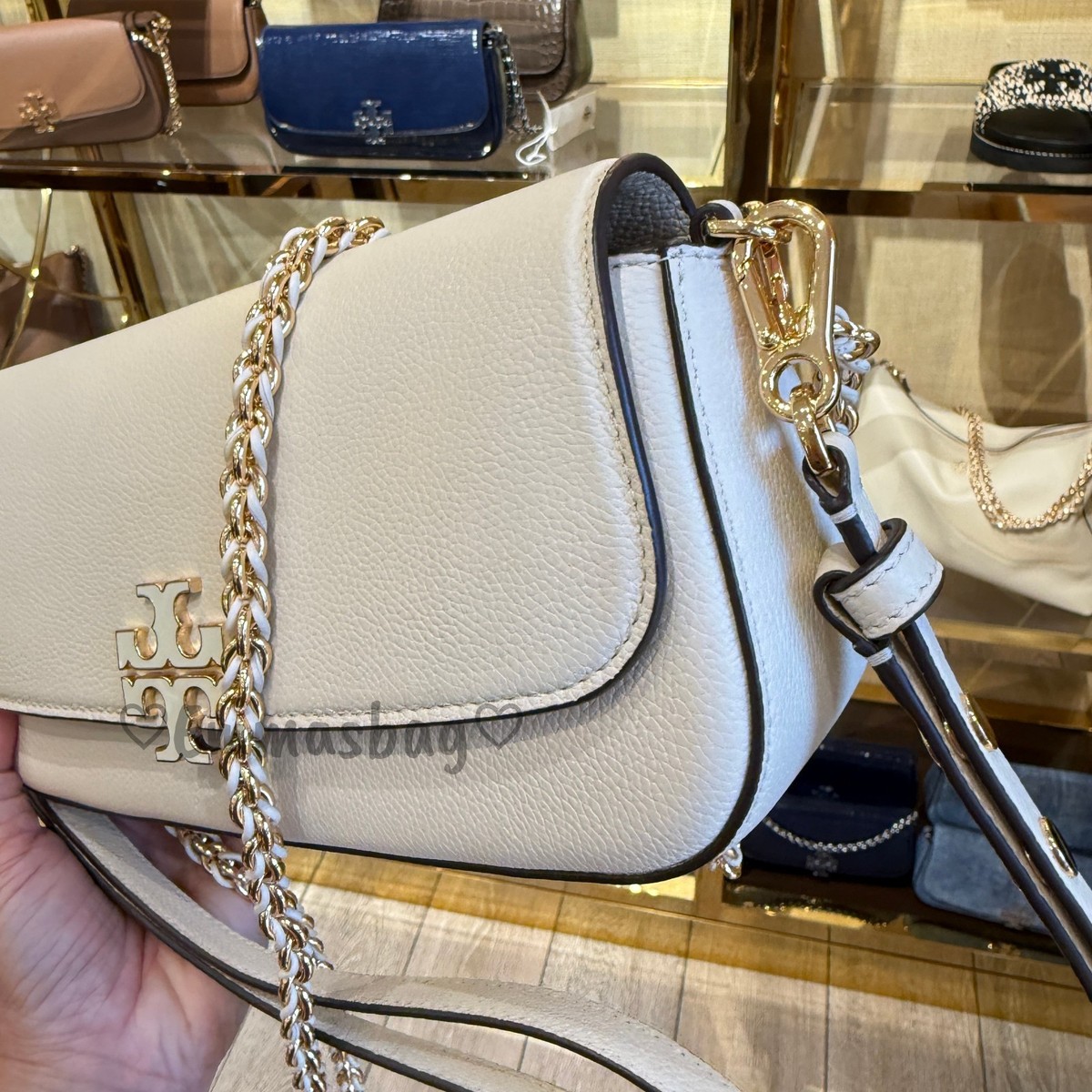 Tory Burch Britten Convertible Crossbody 171524 Oats $525 | eBay