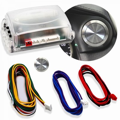 12V Ignition Billet Push Button Switch Engine Start Stop Key Conversion Kit