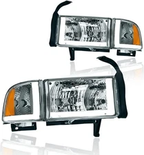 LED DRL Headlight Assembly, Headlights Kit Compatible with 1994-2001 Dodge Ram 1