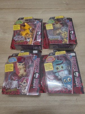 4x Monster High Secret Creepers Sweet Fang, Watzit, Cushion, Sir Hoots A Lot