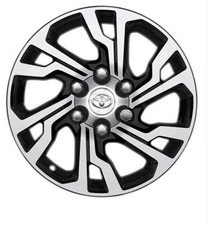 Genuine Toyota 17" Alloy Wheel 6 Dbl Spoke Black Machined Hilux 2015- PC4570K001