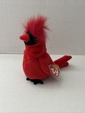 TY Beanie Baby Mac The Red Cardinal Bird 1999 Plush Stuffed Animal Toy