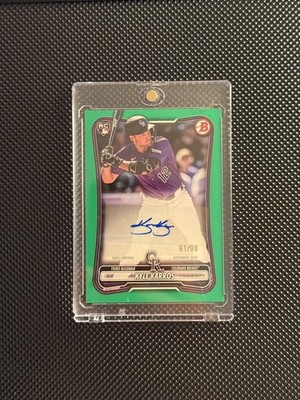 2024 Bowman Kyle Karros Green Rookie Auto /99 RC Rockies Topps #61/99