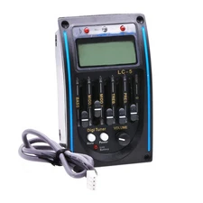 Acoustic Guitar Pickups Chromatic Tuner 5-Bands Equalizer EQ Preamp Piezo Pickup