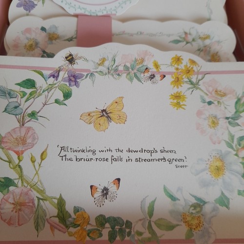 Vintage St Michael Stationary Set The Edwardian Lady briar rose butterfly bee - Picture 1 of 11