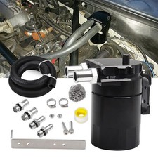 Black Baffled Oil Catch Can Kit Reservoir Tank Dipstick Fuel Hose Line Bracket Black Baffled Oil Catch Can Kit Reservoir Tank Dipstick Fuel Hose Line Bracket