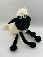 Nanco Shaun The Sheep Plush 13" Stuffed Animal 2009 Black White Cream Farm