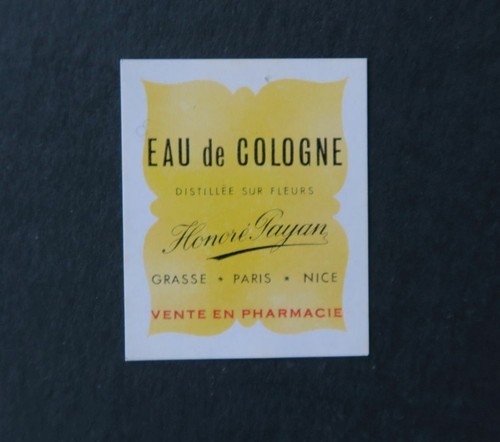 Parfum Label EAU DE COLOGNE Honoré PAYAN Parfüm Label French