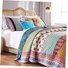 Greenland Home Thalia Velvet-Embellished Cotton Quilt 4-Piece Twin/XL Tango