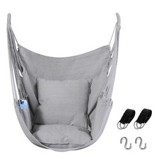 Hammock Chair, Boho Hanging Rope Ceiling Swing, Macrame Hanging Swinging Chai...