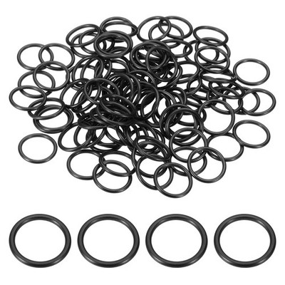 100Pcs AS-015 Nitrile O-rings 90 Durometer 9/16'' ID 11/16'' OD 1/16'' Width