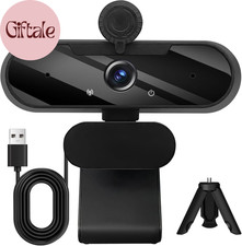 USB HD 1080P Video Webcam and Wide Angle Camera with Built-In Microphone and Rot