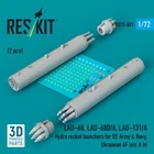 1/72 Reskit RS72-0583 LAU-68,LAU-68D/A,LAU-131/A Hydra rocket launchers for US A