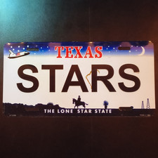 Texas STARS License Plate The Lone Star State Novelty Made in USA BOOSTER