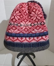 Wool Lands End Wool Beanie Vintage Knit Wool Womens Winter Y2K Cozy