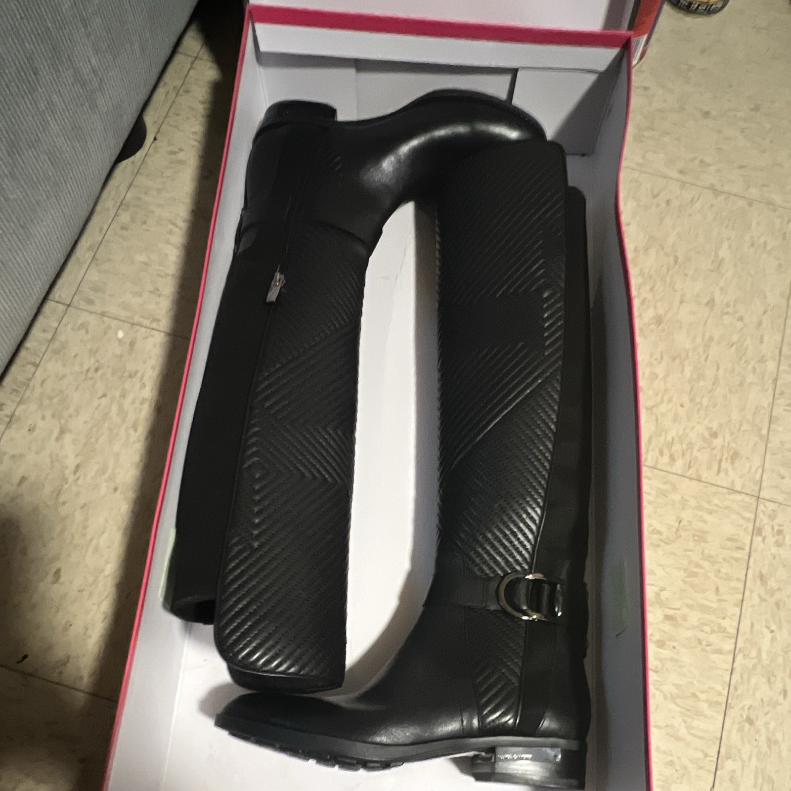Vince Camuto VC-PORDALIA Women’s Knee High Leather Riding Boots Black 6.5 M