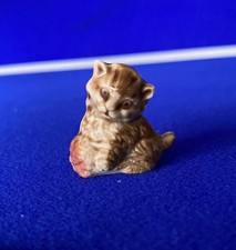Wade Whimsies Collectable Porcelain Miniature "Kitten with Wool"
