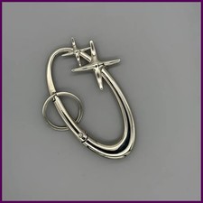 Y2K Punk Star Oval Essential Icon Carabiner Keychain Axe Shaped