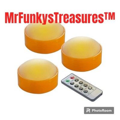 3 Pack Halloween LED Pumpkin Lights with Remote and Timers Battery Operated