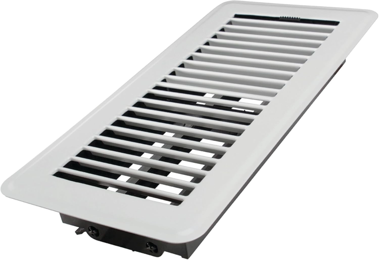 как выглядит Classic White Floor Register, 4" x 10" with Rust-Proof Damper and Easy Install фото