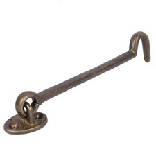 Barn Door Lock Gate Latch, Heavy Duty Brass Window Latches with Hook Eye Design