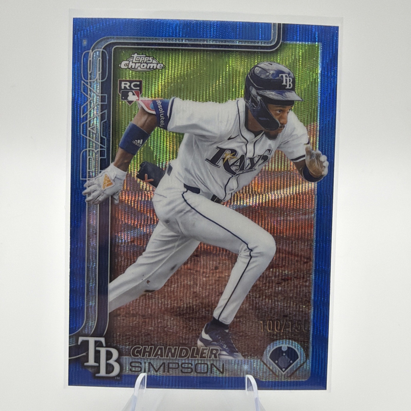2025 Topps Chrome Update - Chandler Simpson #USC179 Blue Wave Refractor /150
