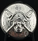 3.8oz Hand Poured Silver Ripple Round - Starfish Silverworks Jolly Rodger (Test)