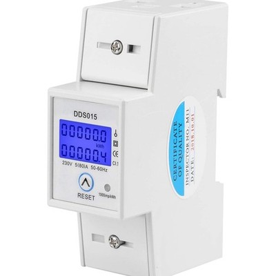 Einphasen-Energiezähler 5-80A 230V LCD DIN-Schienenmontage Messgerät Stromzähler