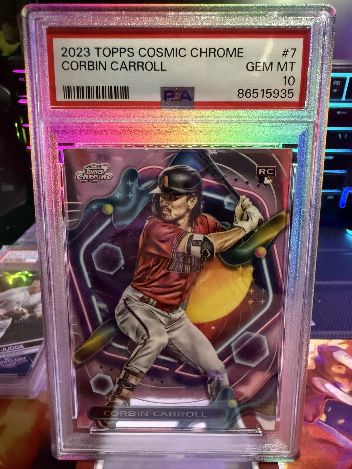 2023 Topps Cosmic Chrome Corbin Carroll Rookie RC #7 PSA 10 GEM MT Diamondbacks