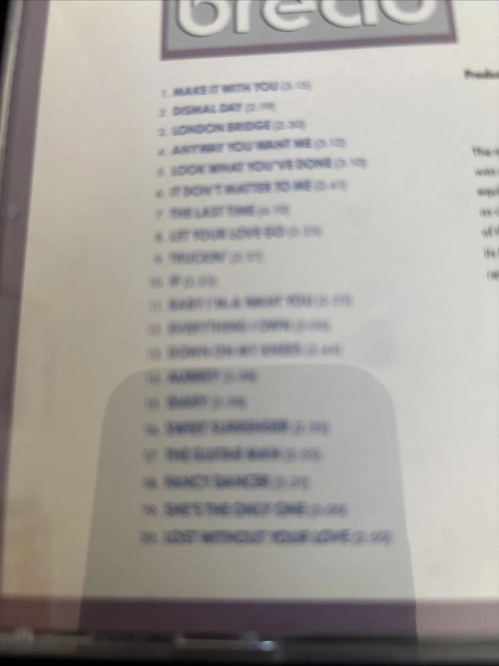 Bread - Anthology of Bread (CD, 1990, Rock, Elektra) Folk, Country, Pop Foto 2 de 4