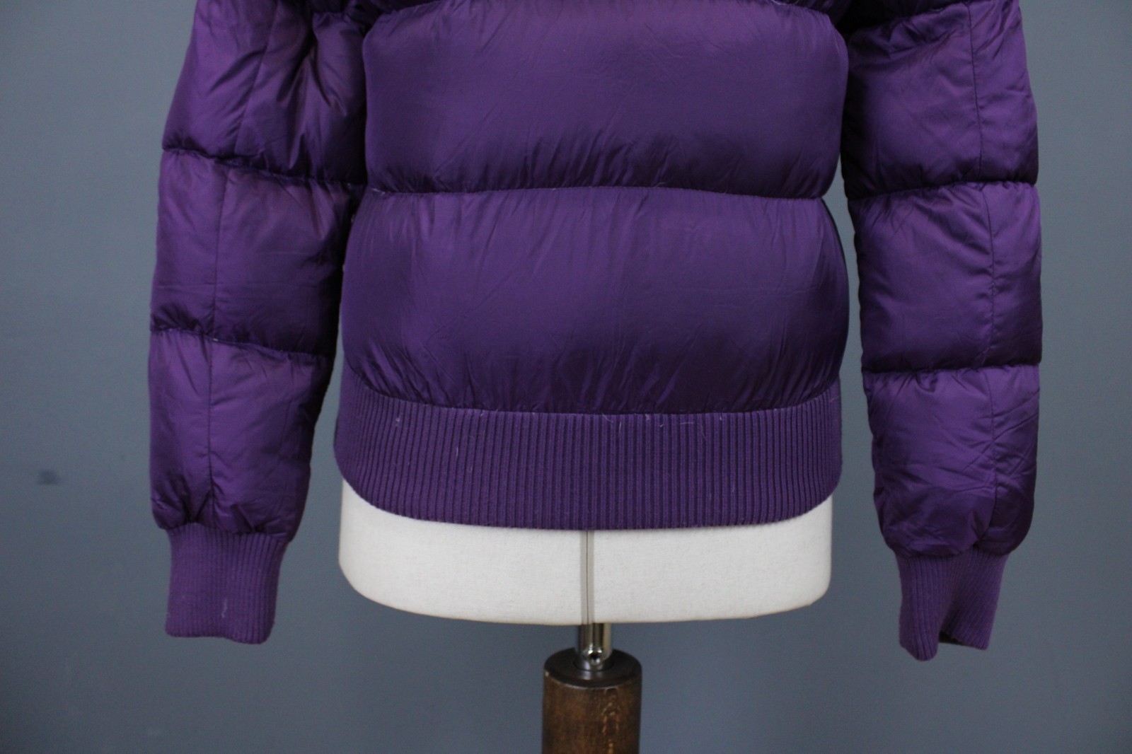 True Religion Purple Button Front Long Sleeve Quilted Puffer Jacket Size L thumbnail 13